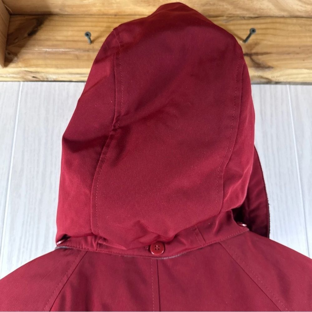 Nautica Women’s Hooded Winter Coat M Red Casual Full Zip Pockets Jacket - Picture 12 of 13